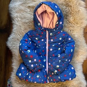 NWOT Joe Fresh Peplum Floral Winter Puffer Jacket